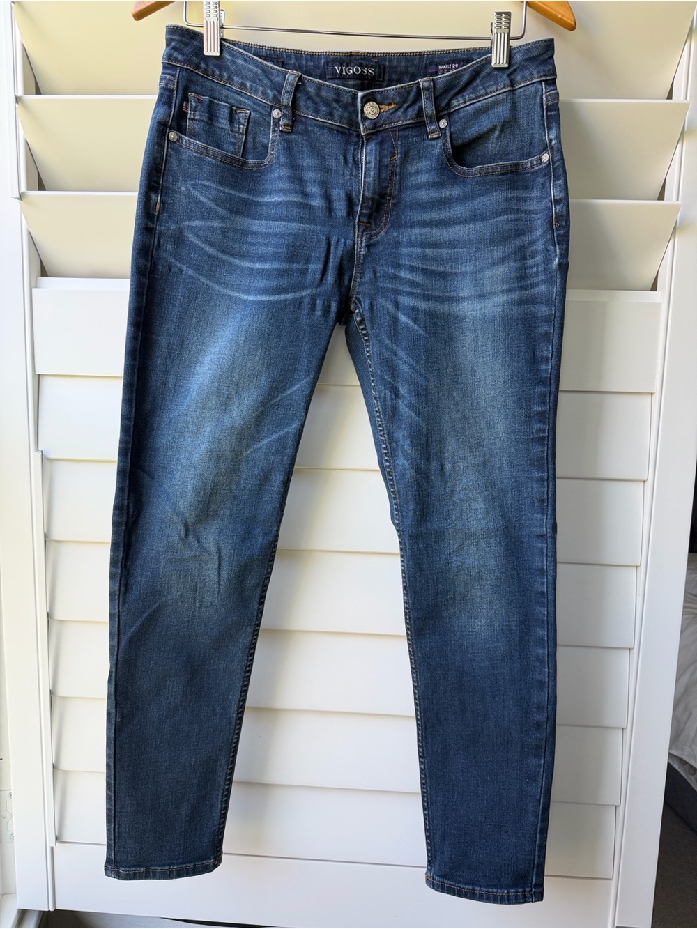 VIGOSS The Jagger Skinny Women's Jeans with Whiskering Fading | sz 28